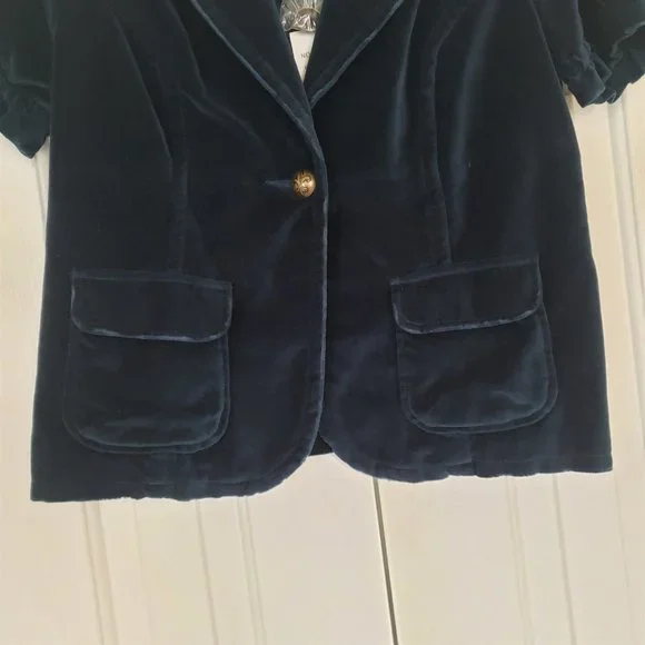 NWT BB Dakota Velvet Blazer - Size L- Jewel tone short sleeve jacket - Picture 9 of 13